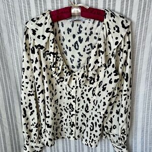 Zara Leopard Print Blouse